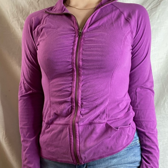 Zella purple zip up athletic jacket size small - Picture 4 of 7